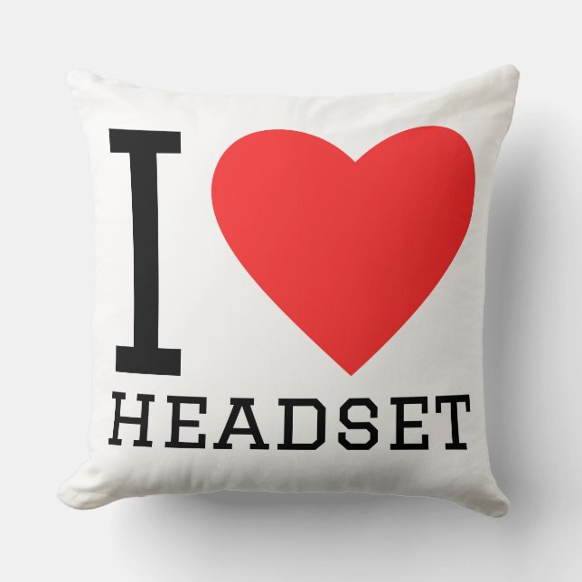 Coussin J'adore le casque (Recto)