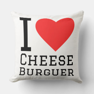 Coussin J'adore le cheeseburger