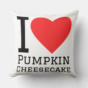 Coussin J'adore le cheesecake à la citrouille