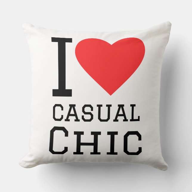 Coussin J'adore le chic décontracté (Recto)
