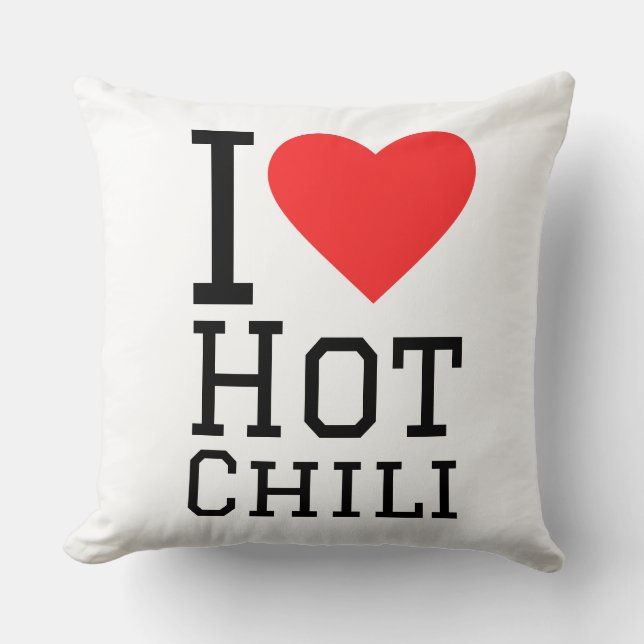 Coussin J'adore le chili piquant (Recto)