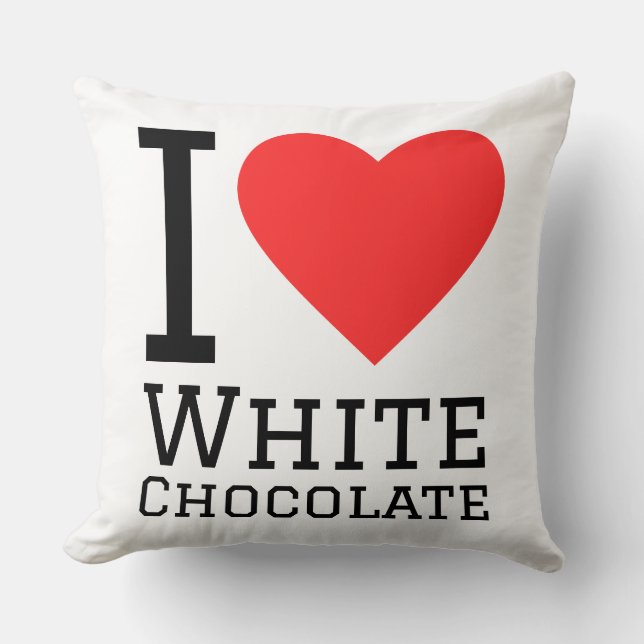 Coussin J'adore le chocolat blanc  (Recto)