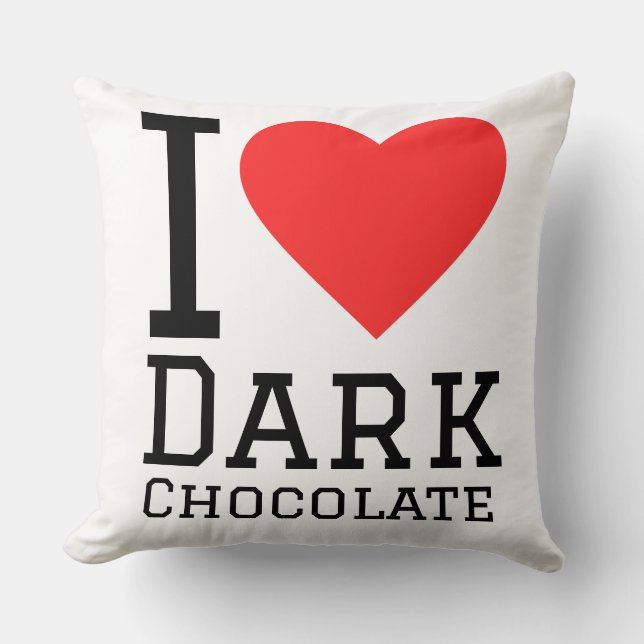 Coussin J'adore le chocolat noir  (Recto)