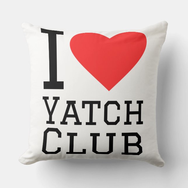Coussin J'adore le club de yacht (Recto)