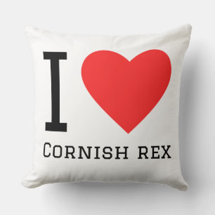 Coussin J'adore le Cornish Rex