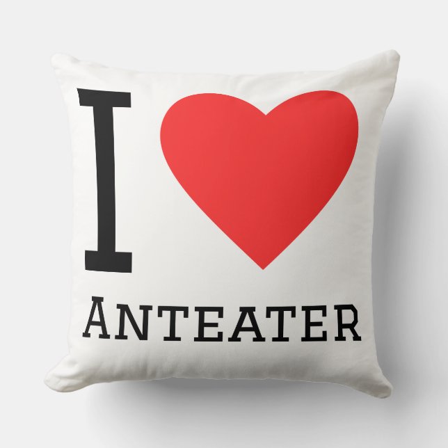 Coussin J'adore le fourmilier (Recto)