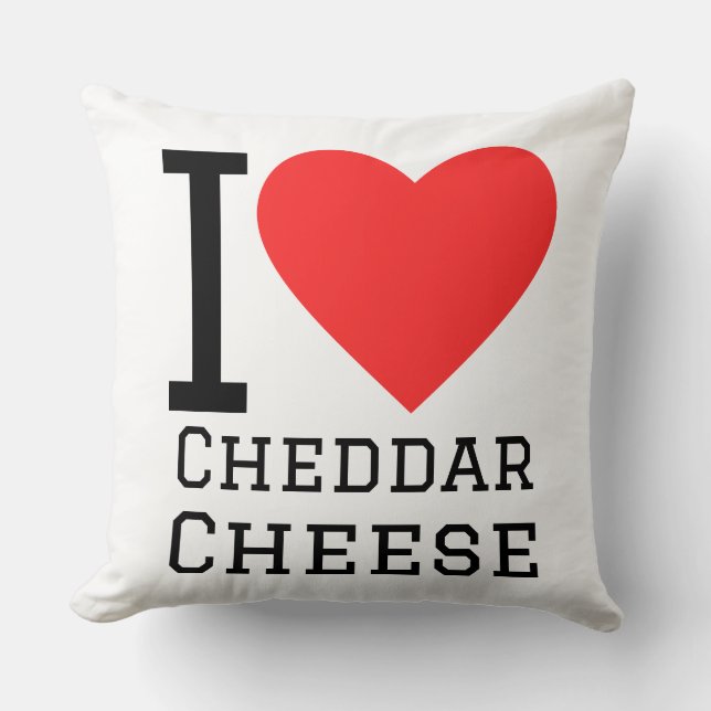 Coussin J'adore le fromage cheddar (Recto)
