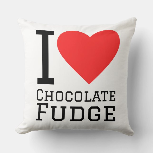 Coussin J'adore le fudge au chocolat (Recto)