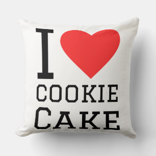 Coussin J'adore le gâteau aux biscuits