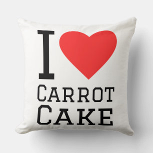Coussin J'adore le gâteau aux carottes
