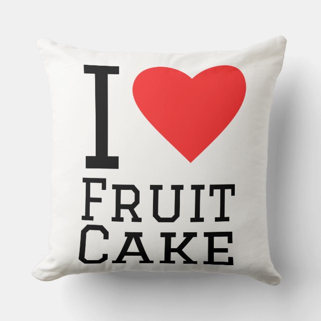 Coussin J'adore le gâteau aux fruits  (Recto)