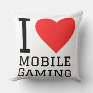 Coussin J'adore le jeu mobile