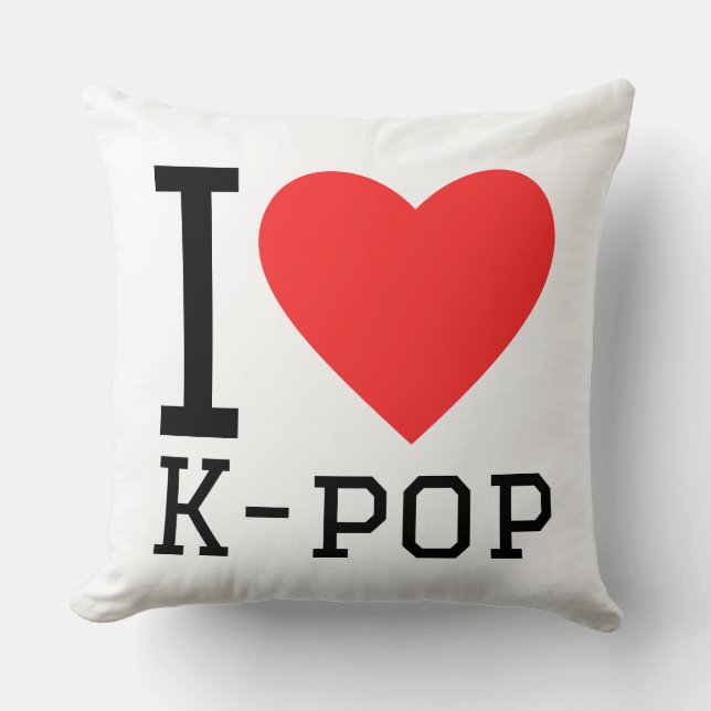 Coussin J'adore le k-pop (Recto)