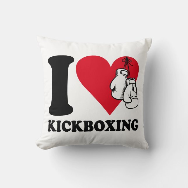 Coussin J'adore le kickboxing (Recto)