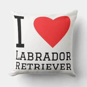 Coussin J'adore le labrador retriever