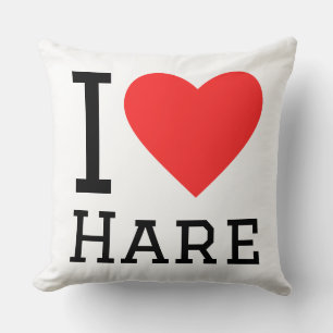 Coussin J'adore le lièvre