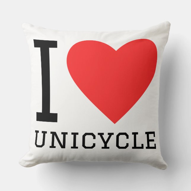 Coussin J'adore le monocycle  (Recto)