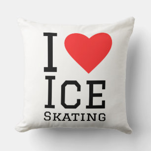 Coussin J'adore le patinage sur glace