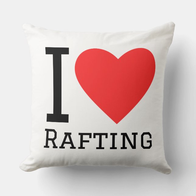 Coussin J'adore le rafting (Recto)