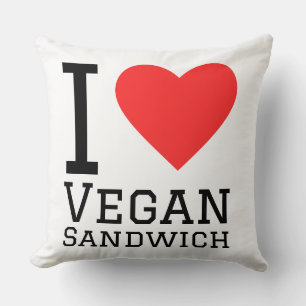 Coussin J'adore le sandwich végan