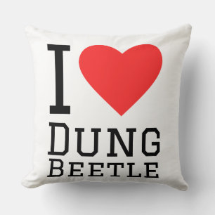 Coussin J'adore le scarabée