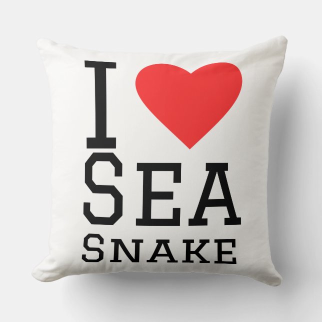 Coussin J'adore le serpent marin (Recto)