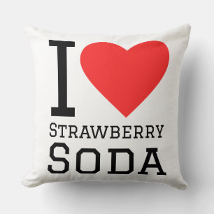 Coussin J'adore le soda à la fraise