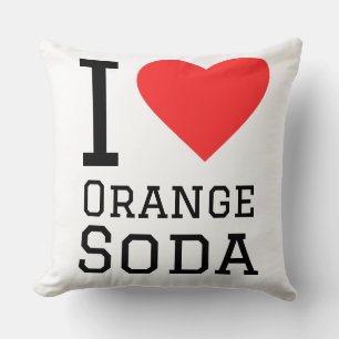 Coussin J'adore le soda à l'orange