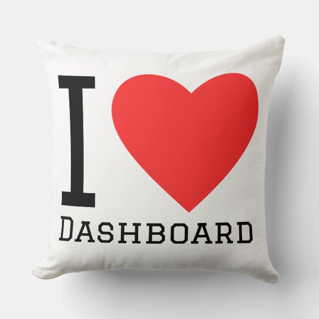 Coussin J'adore le tableau de bord (Recto)