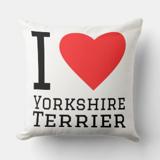 Coussin J'adore le terrier du Yorkshire