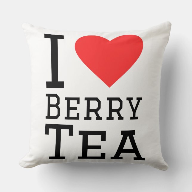 Coussin J'adore le thé aux fruits (Recto)