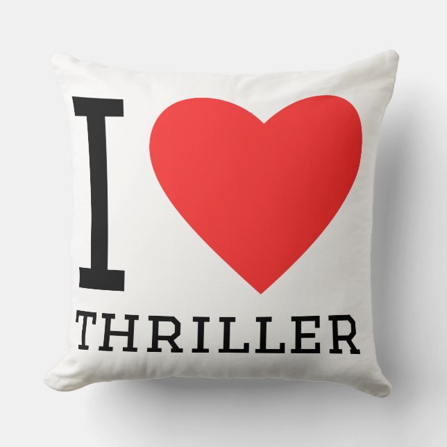 Coussin J'adore le thriller (Recto)
