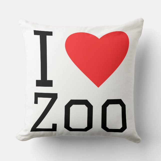 Coussin J'adore le zoo (Recto)