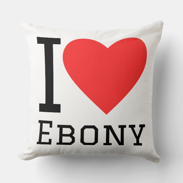 Coussin J'adore l'ébène (Recto)