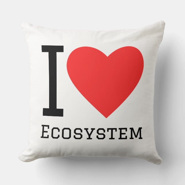 Coussin J'adore l'écosystème (Recto)
