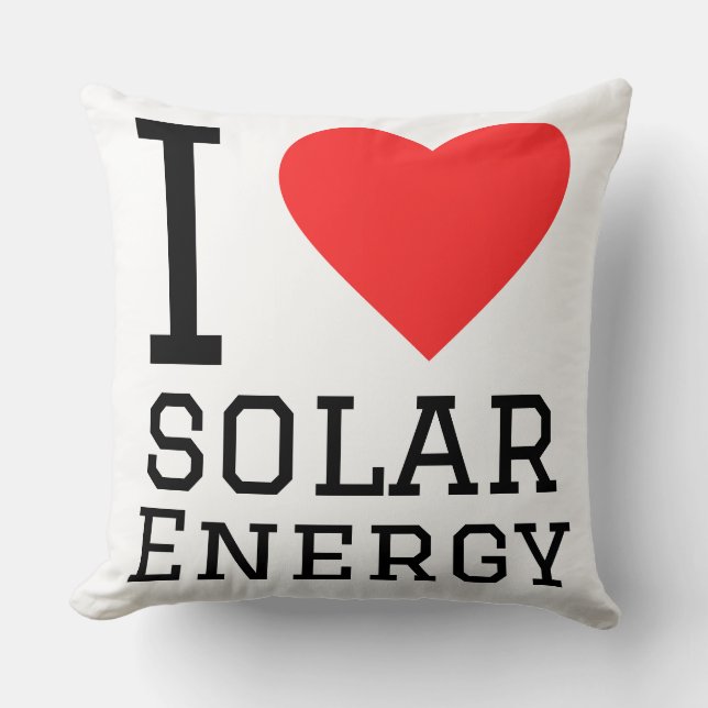 Coussin J'adore l'énergie solaire (Recto)