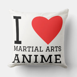 Coussin J'adore les animes d'arts martiaux