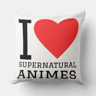Coussin J'adore les animes surnaturels