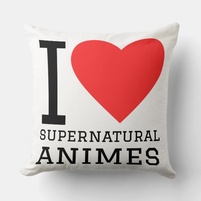 Coussin J'adore les animes surnaturels (Recto)
