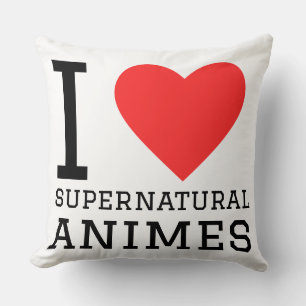 Coussin J'adore les animes surnaturels