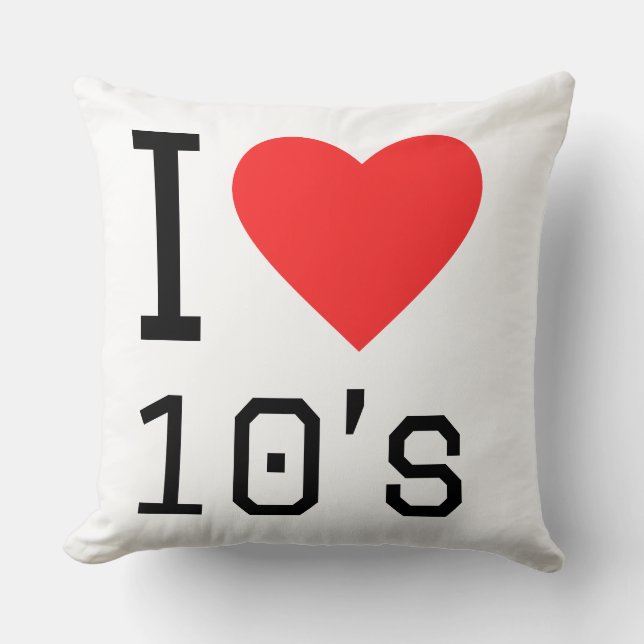 Coussin J'adore les années 10 (Recto)
