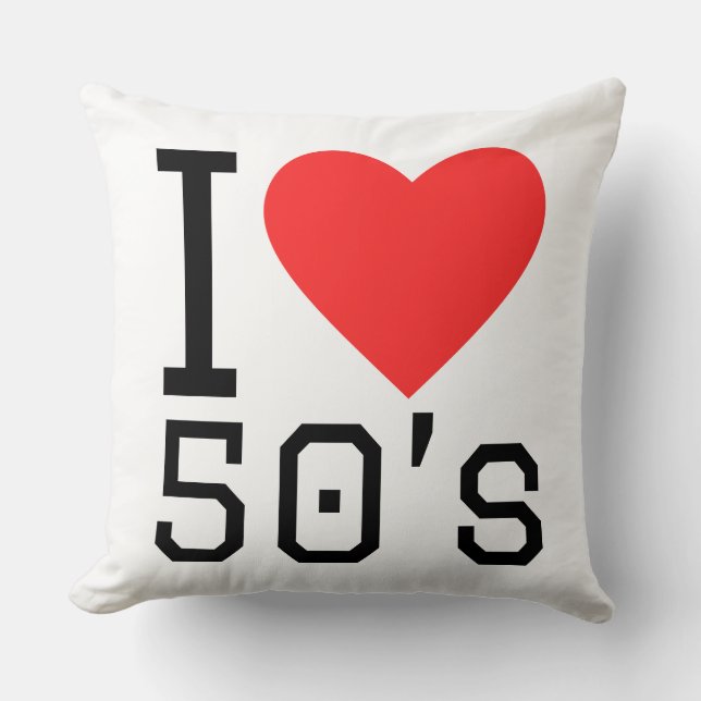 Coussin J'adore les années 50 (Recto)