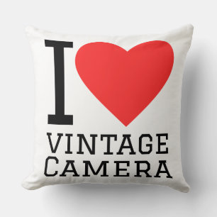 Coussin J'adore les appareils photo vintage