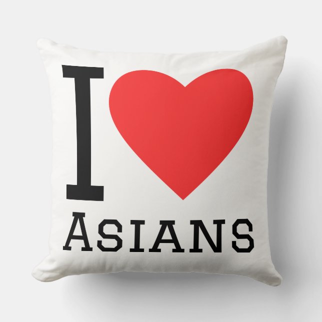 Coussin J'adore les Asiatiques  (Recto)