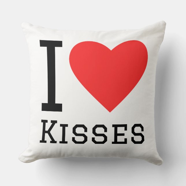 Coussin J'adore les baisers (Recto)