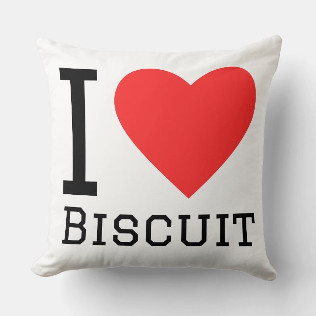 Coussin J'adore les biscuits (Recto)