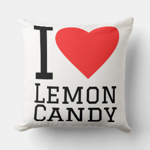 Coussin J'adore les bonbons au citron
