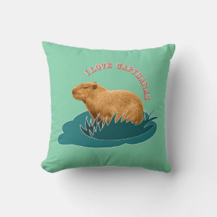 Coussin J'adore les Capybaras