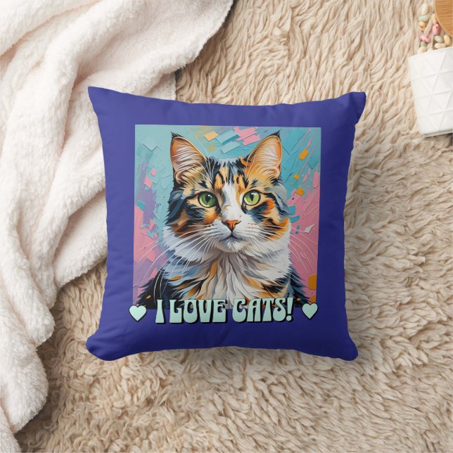Coussin J'adore les chats ! (Couverture)