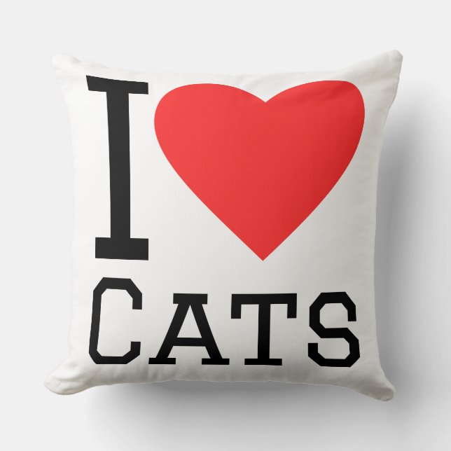 Coussin J'adore les chats  (Recto)